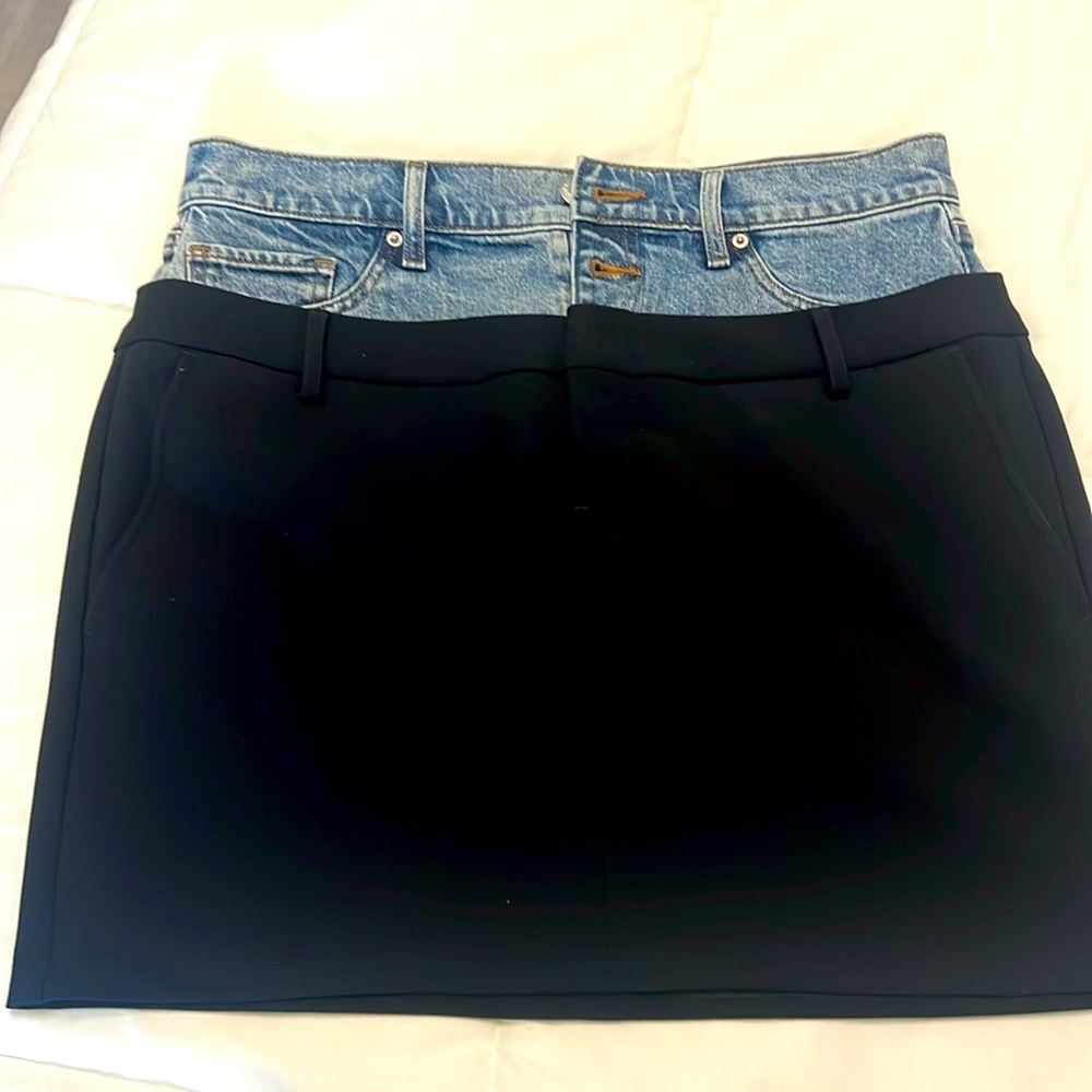 Black and denim skirt from express size 8